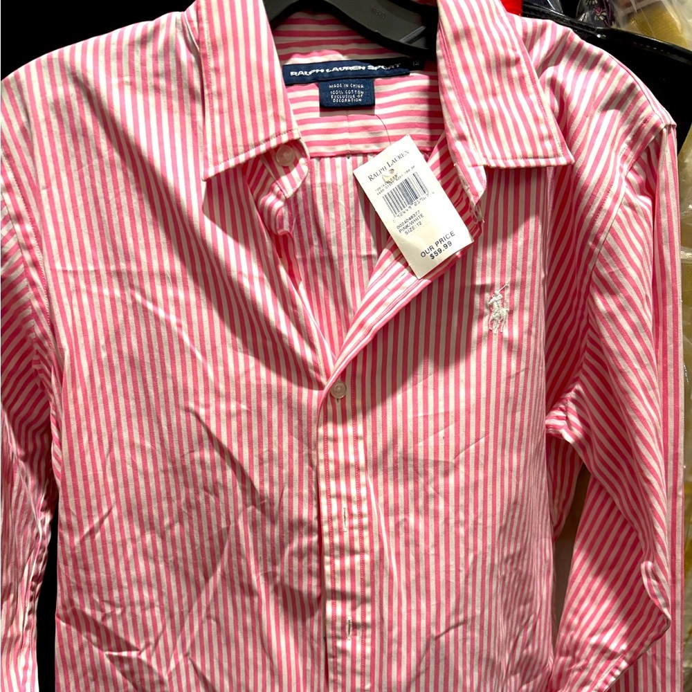 Ralph Lauren Long Selves Shirt!🩷